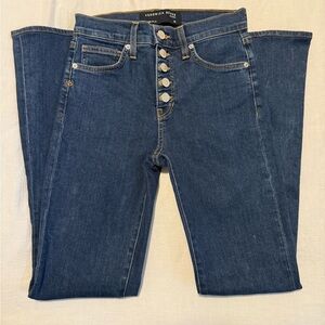 Veronica Beard Beverly Skinny High Rise Flare Blue Denim Jeans Womens 25